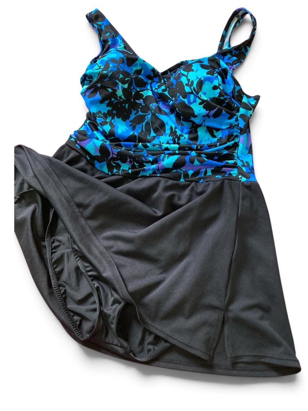Suddenly Slim Catalina Floral Print One-Piece Swim Dress - Size XL (16/18)